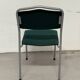 Set of 5 green padded vintage stackable chairs.
