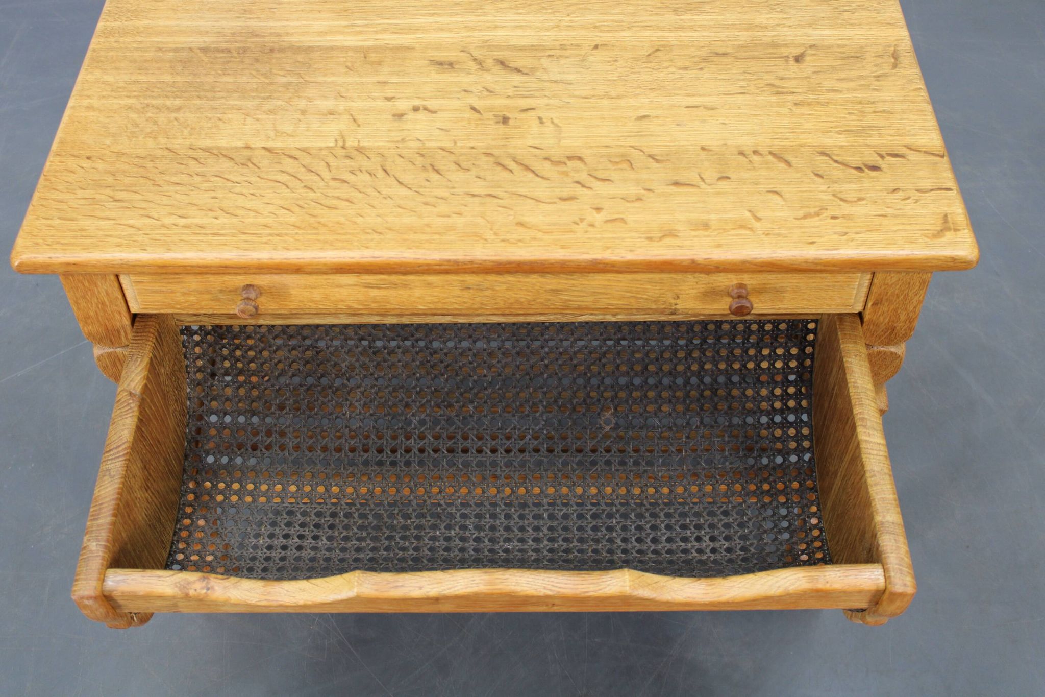 Danish mid-century oak sewing cabinet by Henning Kjaernulf