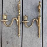 Pair of bronze wall lamps Louis XV style