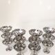 12 shiny high sorbet cups in stainless steel chrome