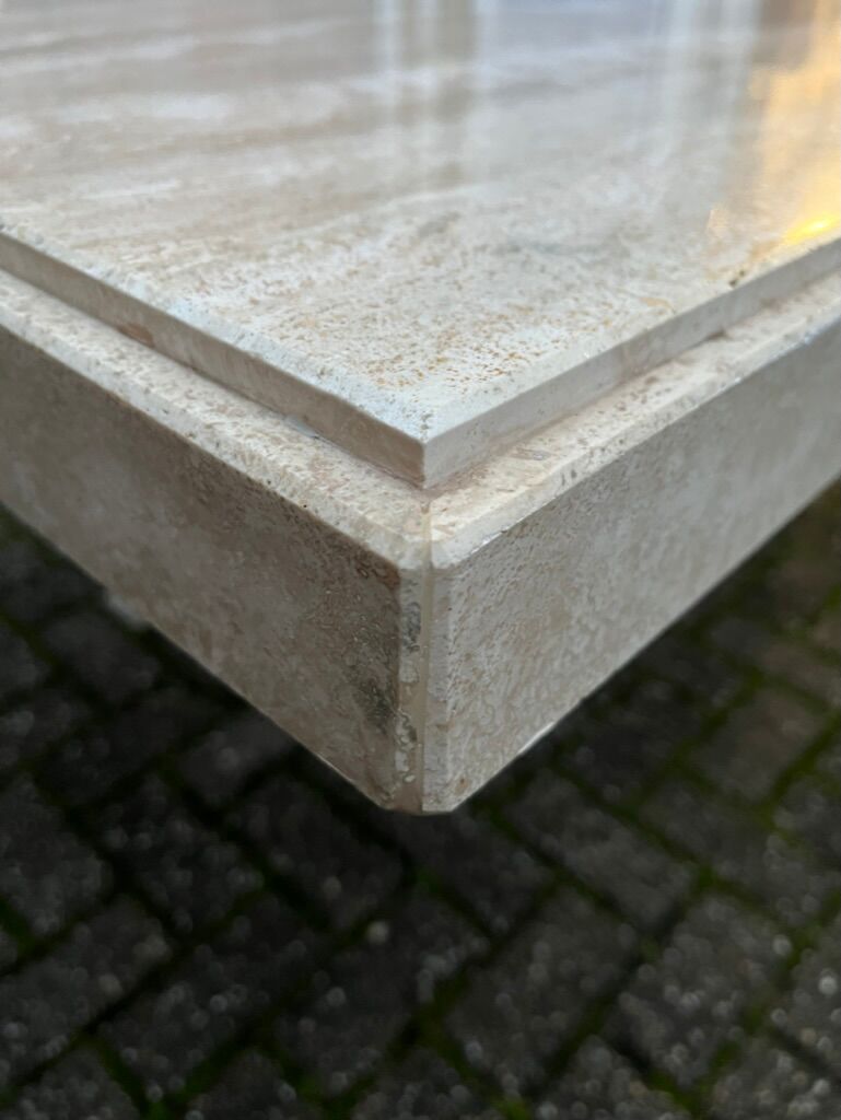 Vintage travertine dining table