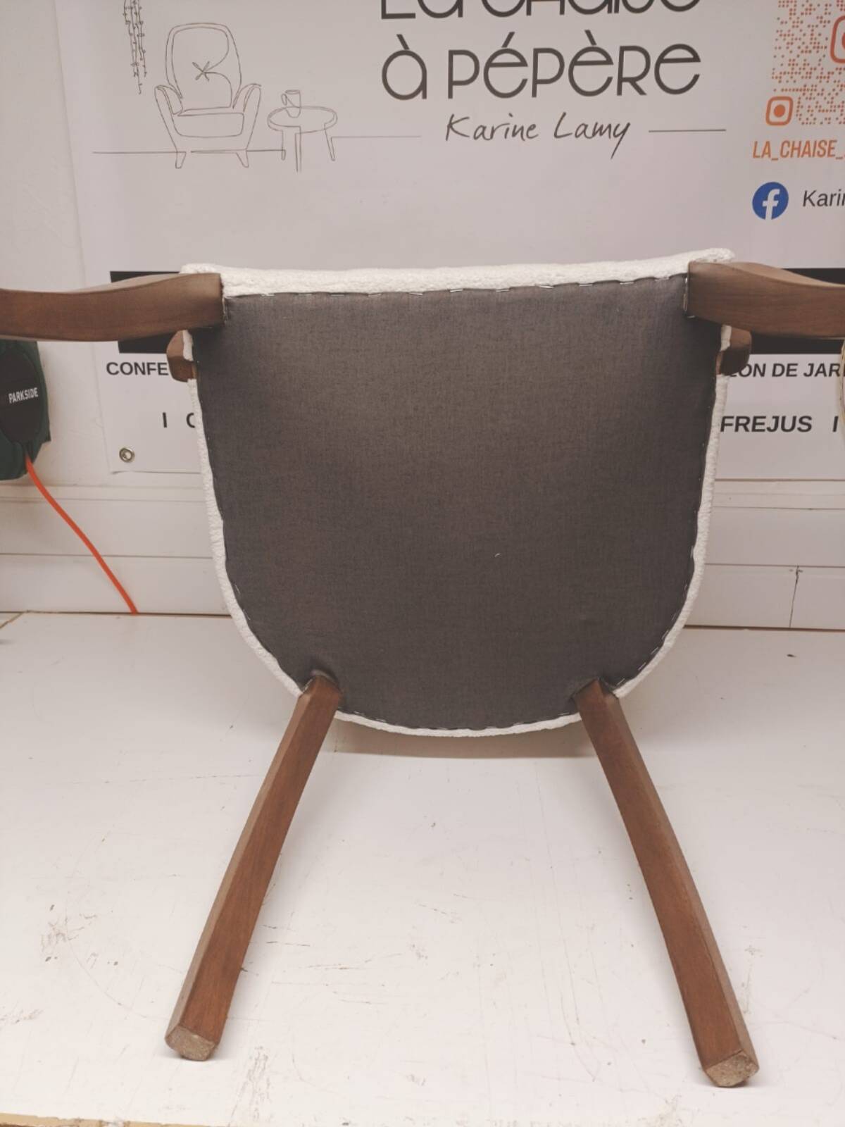 Fully restored bridge armchair