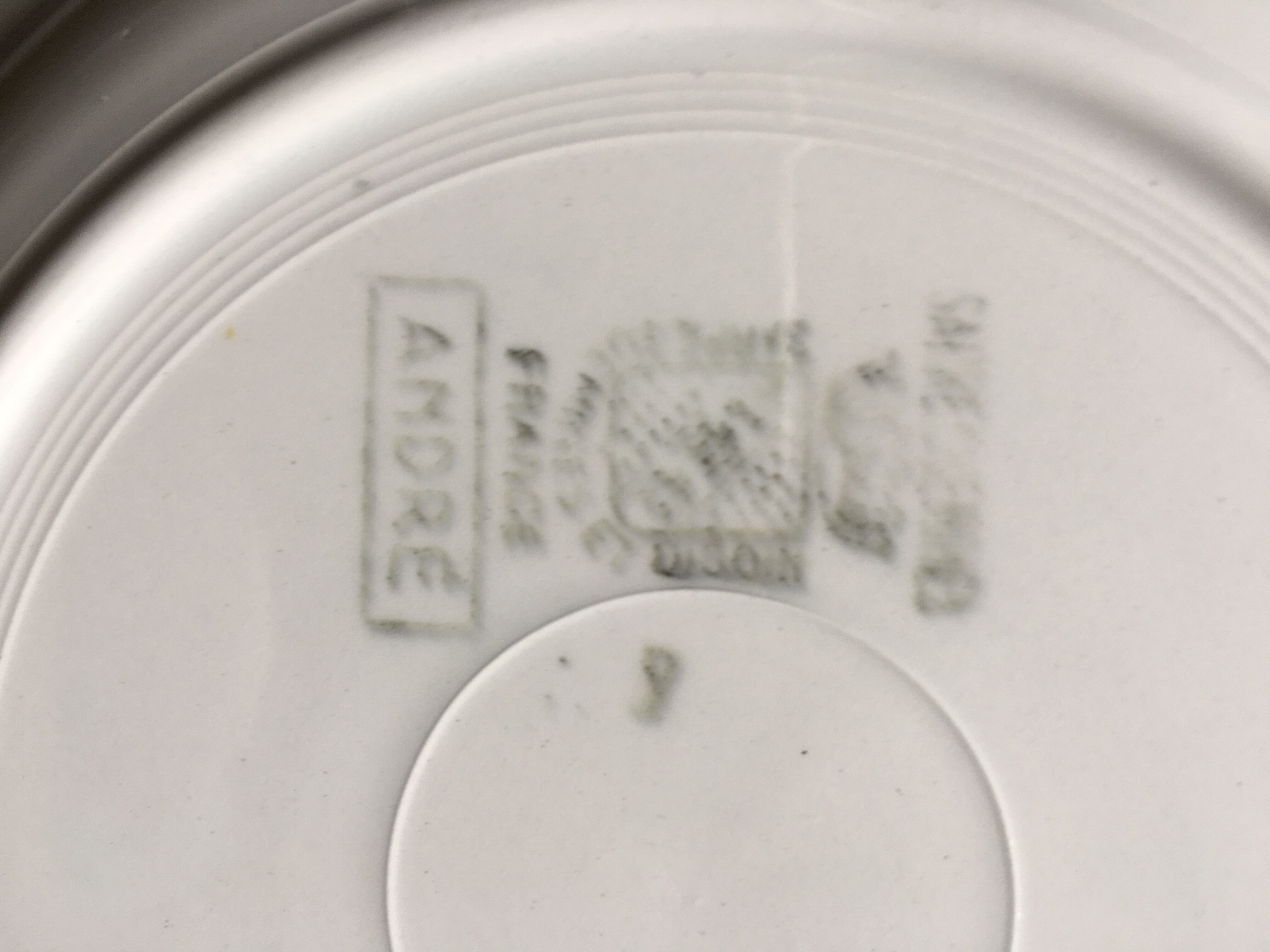 6 hollow plates Sarreguemines Model André