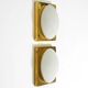 Two 1970s brass wall lamps by Rolf Krüger for Heinz Neuhaus Leuchten