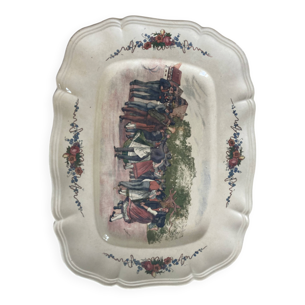 Plat de service faïencerie de Sarregueminnes 1900
