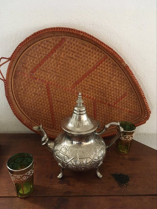 Large traditional Moroccan teapot.