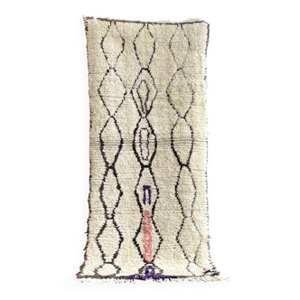 Vintage Moroccan Beni Ouarain rug – 90x180 cm