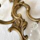 Paire d'appliques en laiton avec pampilles style rocaille