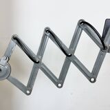 Grey Industrial Scissor Wall Lamp from Elektroinstala, 1960s