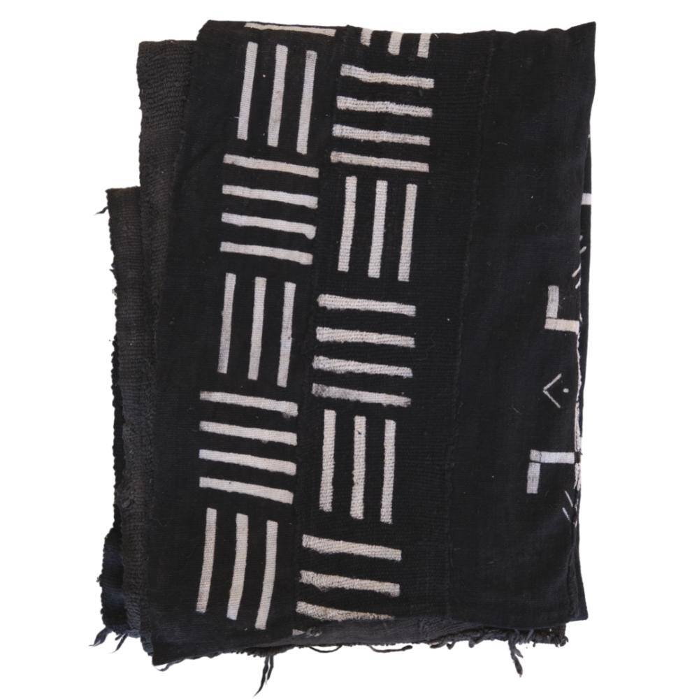 Vintage fabric from Mali black and white - 157 x 210 cm