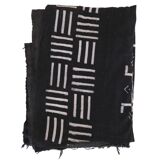 Tissu vintage du Mali noir et blanc