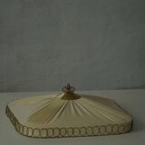 Swedish mid-century ceiling lamp with brass details, 1950s.