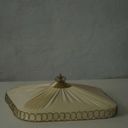 Swedish mid-century ceiling lamp with brass details, 1950s.
