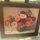 Painting the bouquet of Daisies signed Renée VAsse, old frame