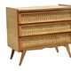 Vintage Chest if dealers wood rattan 1950 feet compass