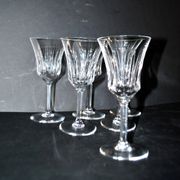 Set of 6 flared crystal wine glasses in Concorde Cerdagne style H15.2.