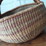 Large artisanal bolga basket from ghana