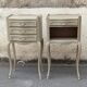 Pair of linen bedside