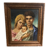 Anatola Soungouroff - Original oil - Touching portrait - 1967