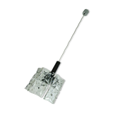 vintage PENDANT LIGHT crystal glass and chrome 14 glass prisms 1960s