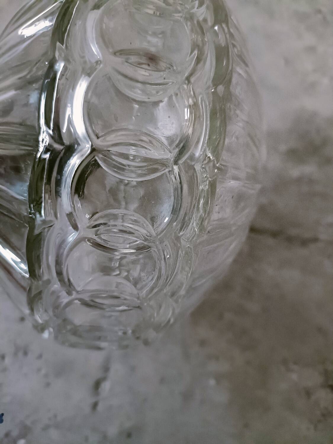 Vintage molded glass pendant light