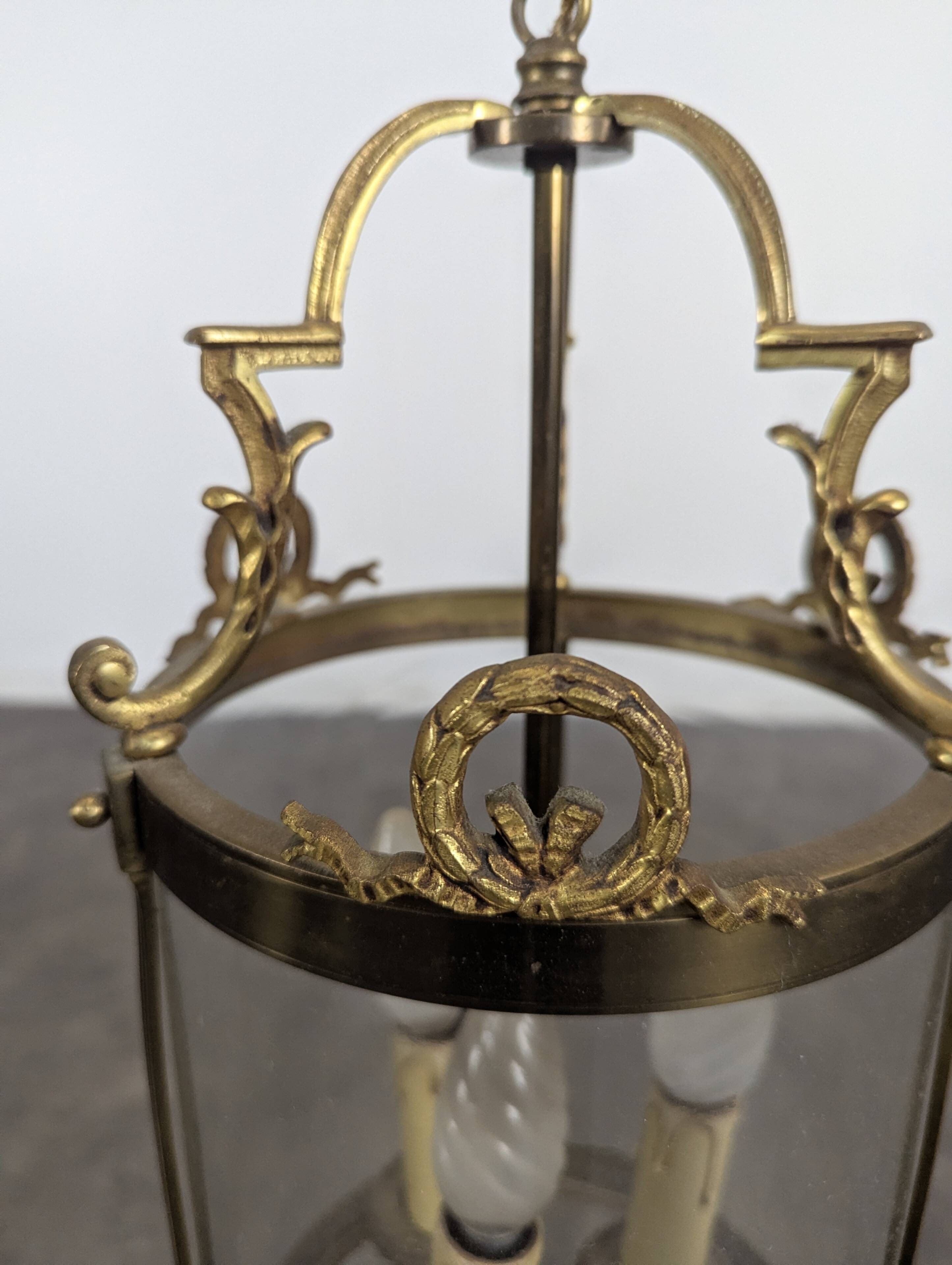 Circular bronze lantern