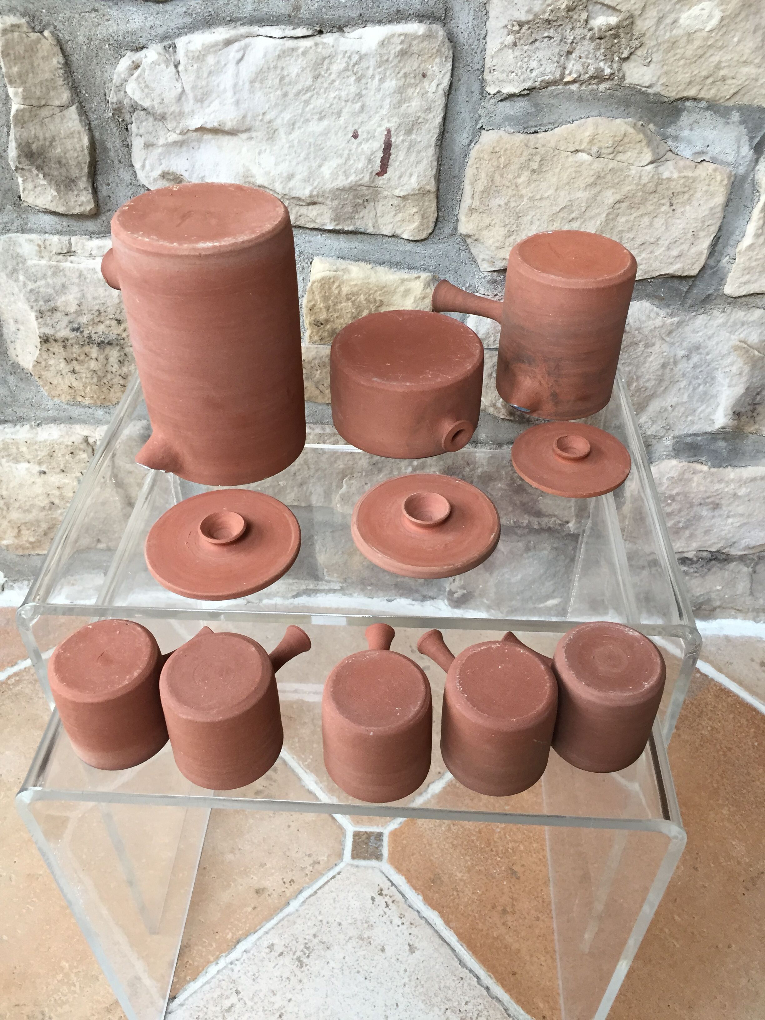 Coffee glazed terracotta