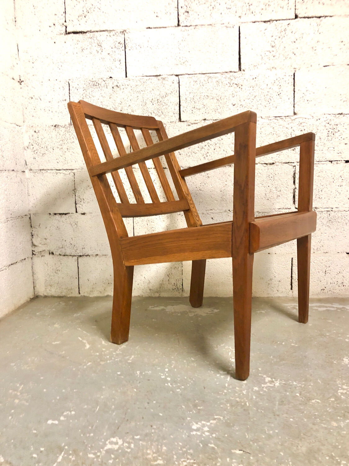 Reconstruction period armchair, René Gabriel style, 1950s