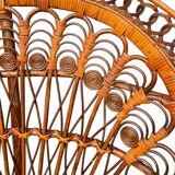 Fauteuil Emmanuelle rotin Peacock 1960