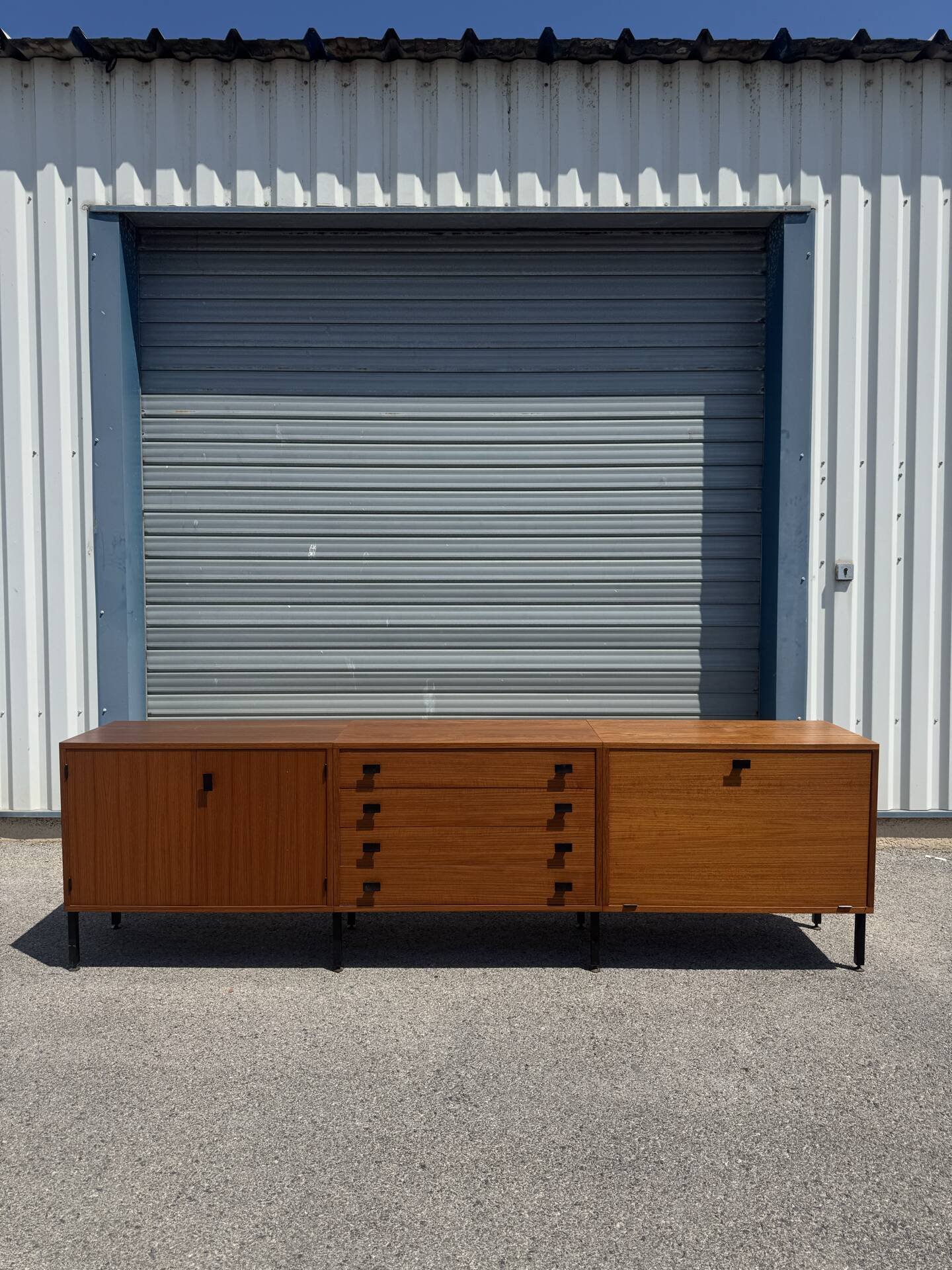 Teak enfilade by Antoine Philippon and Jacqueline Lecoq