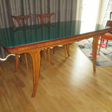 Table with 1970s glass top