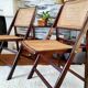 Pair of folding chairs canned 60s