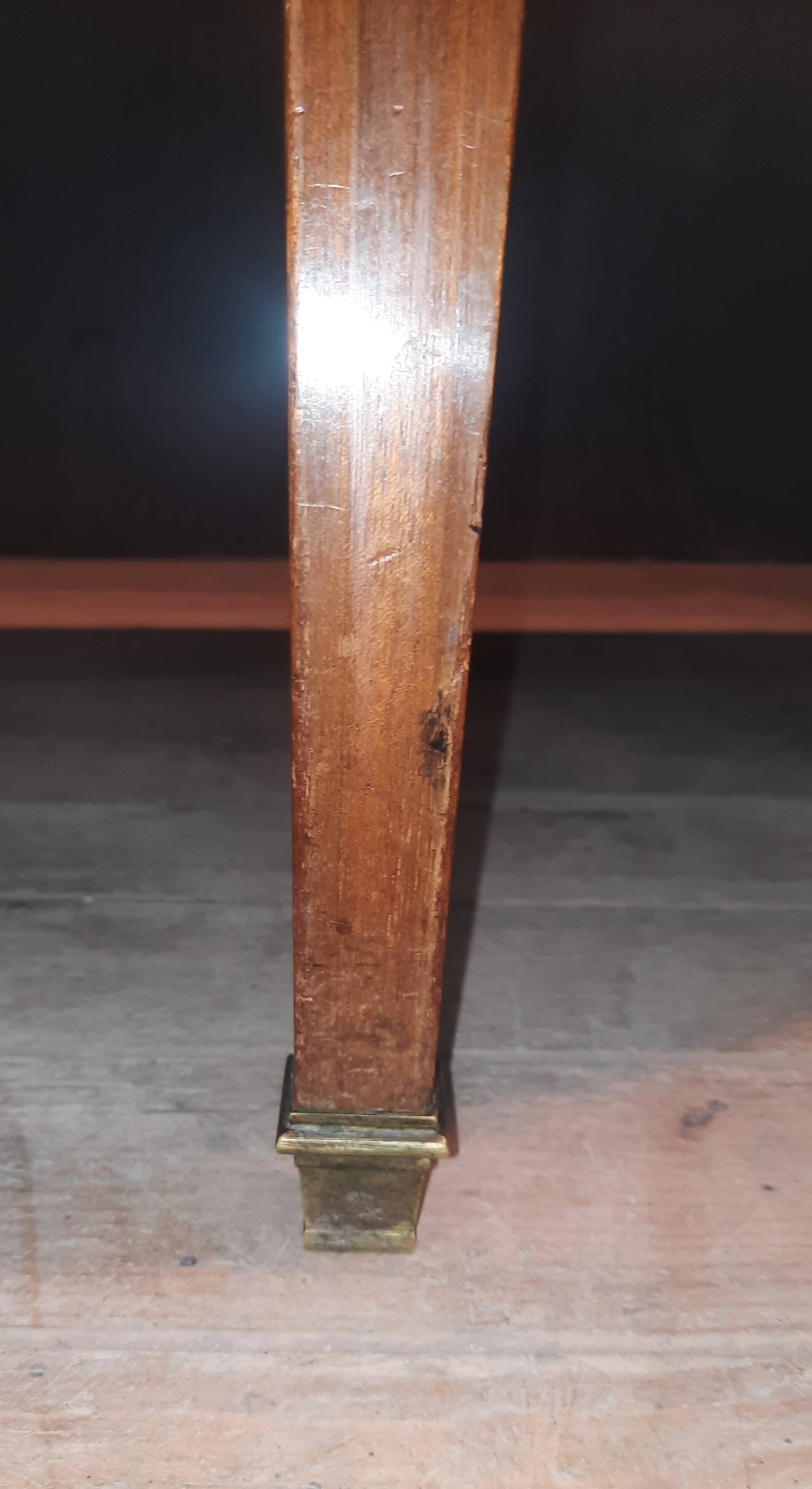 Louis XVI style console in mahogany.