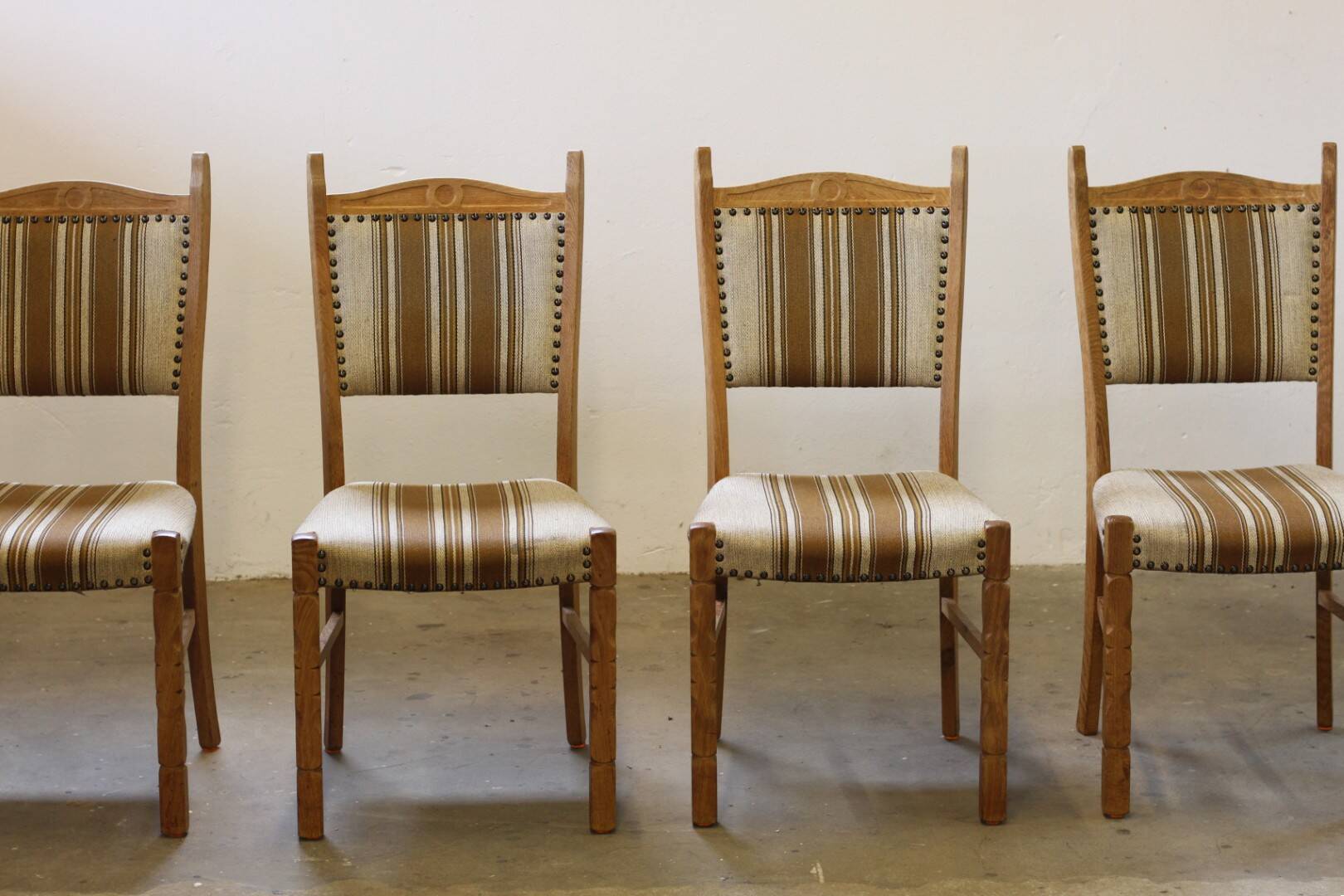 Vintage 1960s Danish Oak Dining Chairs style of Henning Kjærnulf, Denmark