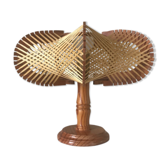 Vintage wood lamp Annees 60