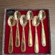 Coffret de 6 cuillères à café dorées à l’or fin