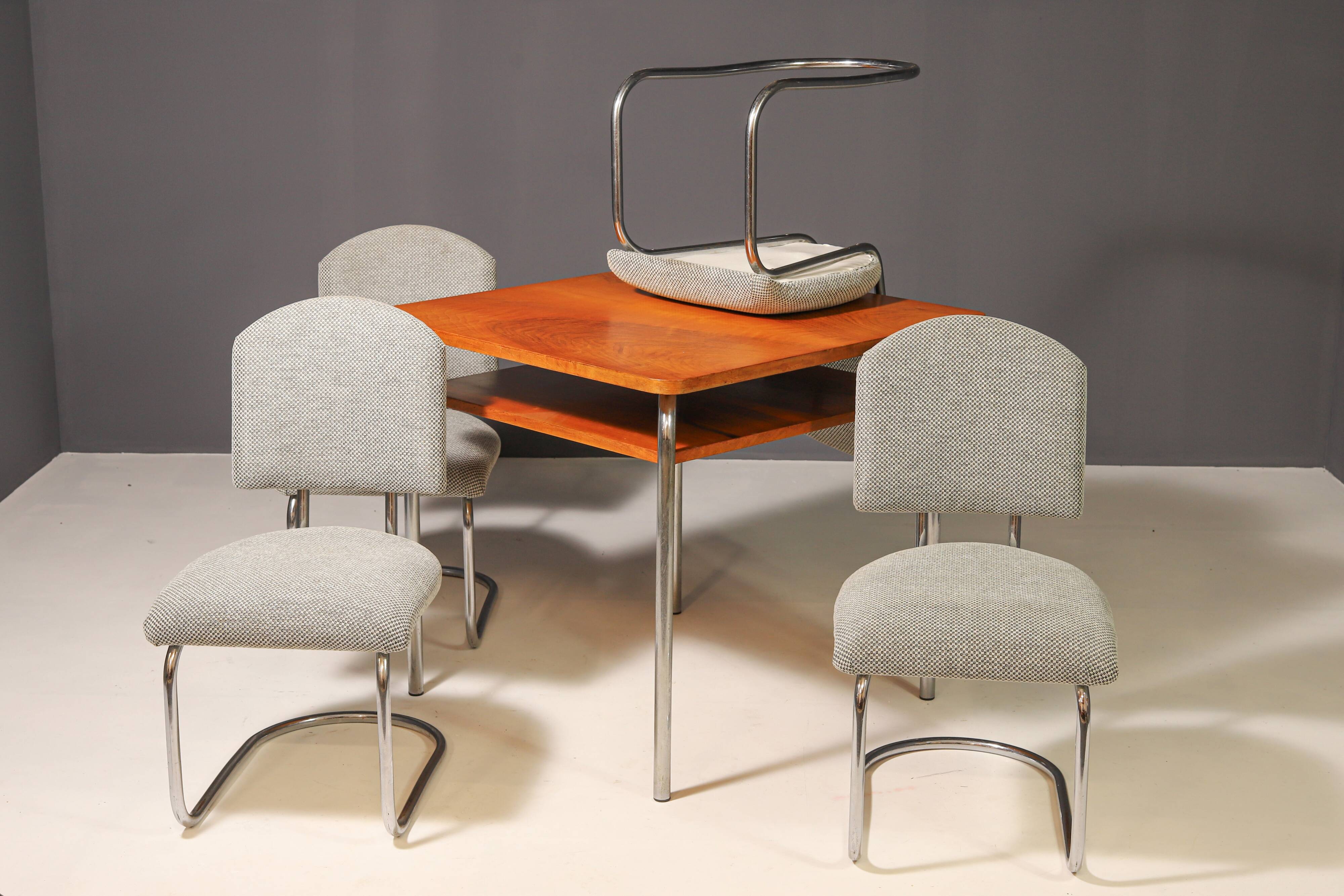 Czech Functionalist Dining room set by Robert Slezák, 1940s