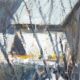 Gideon isaksson (1911-1980), scandinavian modern landscape, 1960s, oil on panel, framed