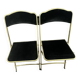 Chaises pliantes vintage Fritz Chair & Co en velours