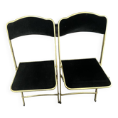 Fritz Chair & Co vintage folding chairs in velvet