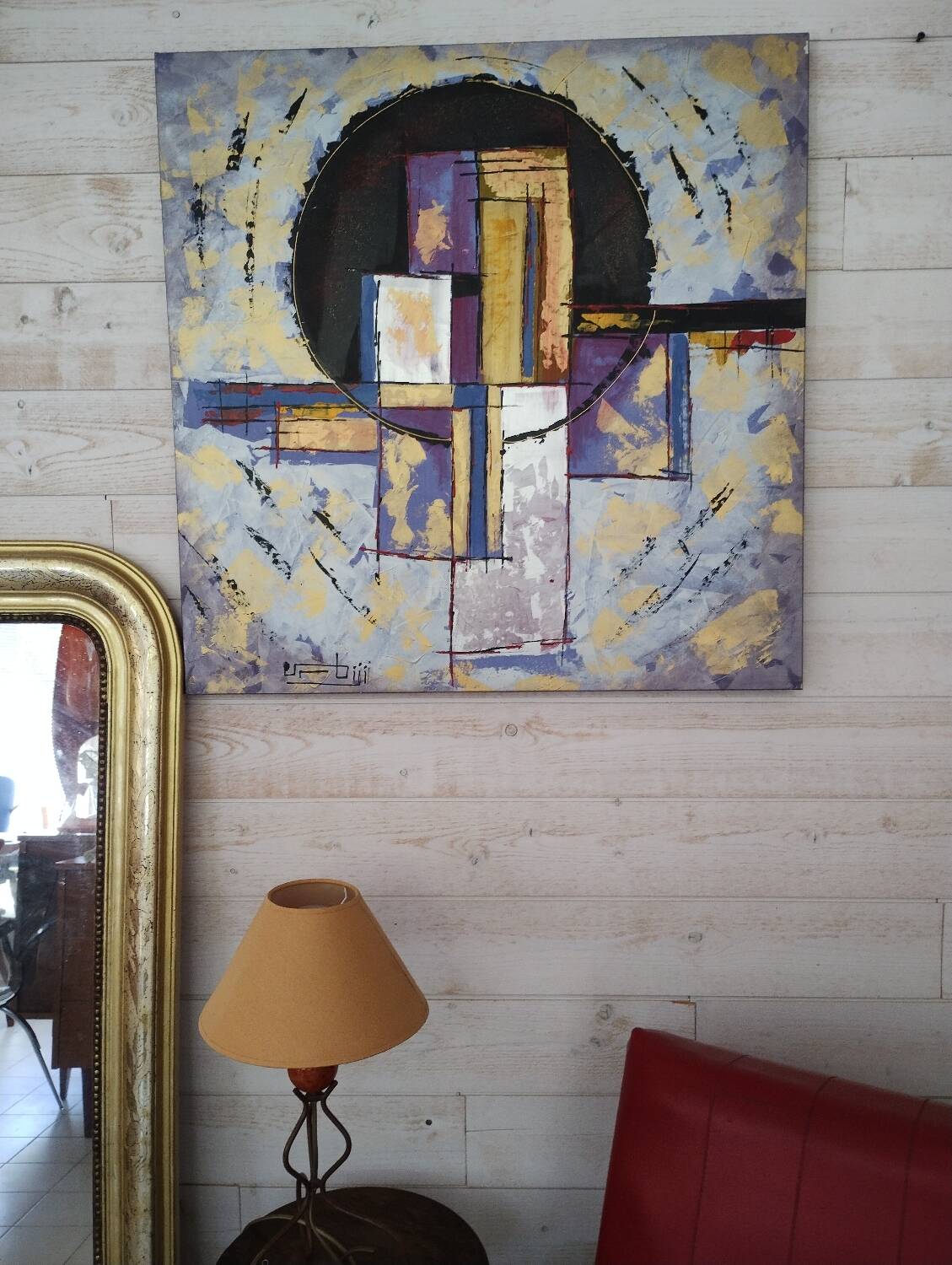 Tableau abstrait huile sur toile