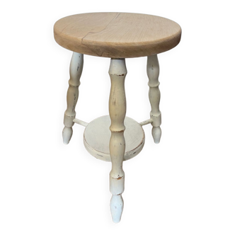 Vintage wooden turned stool