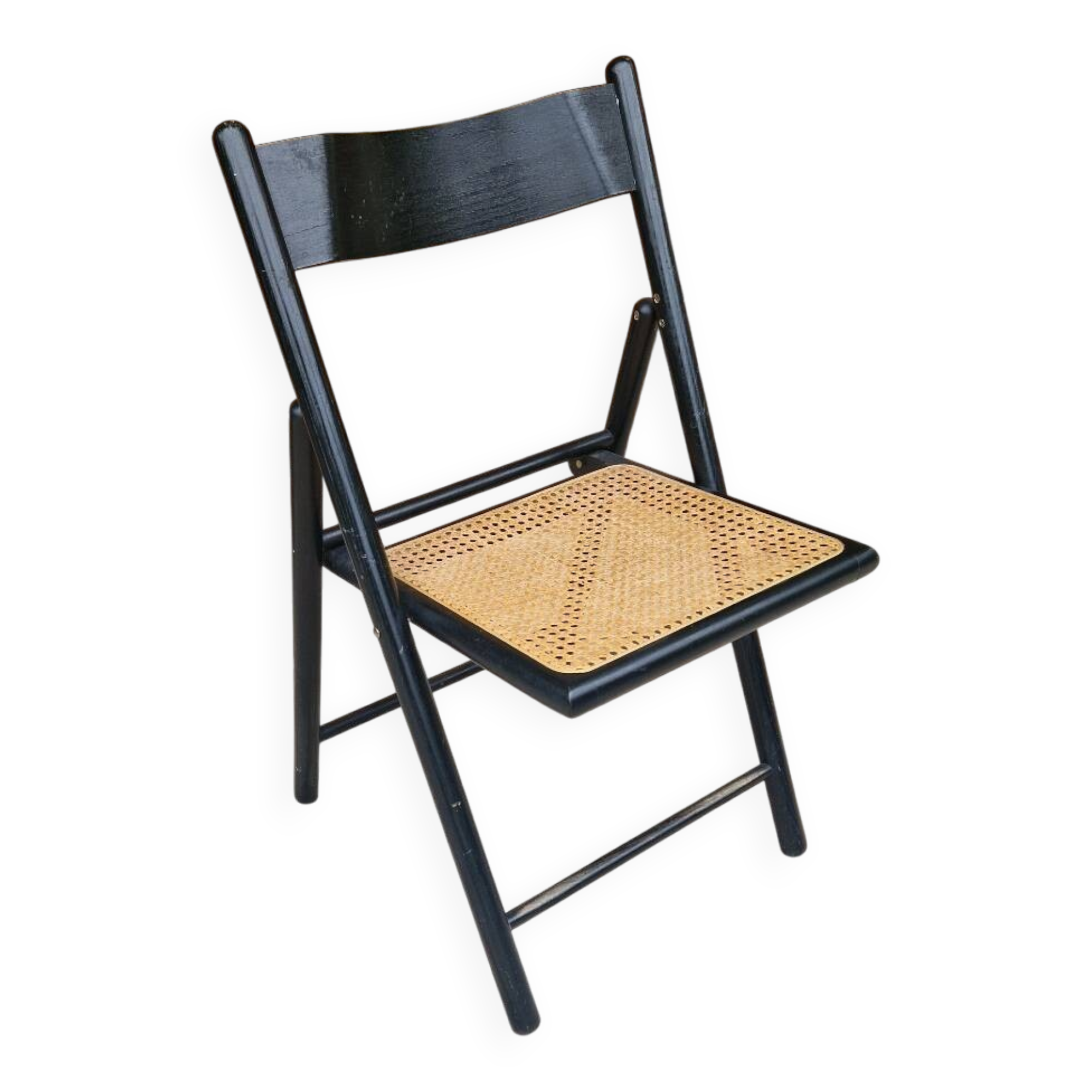 Vintage cane folding chair