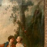 Trumeau de style Louis XV en bois sculpté XIX siècle