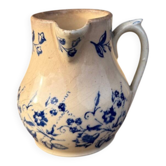 St Uze milk jug - blue floral decoration