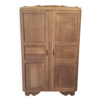 Vintage raw oak cabinet