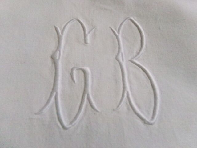 Embroidered old sheet