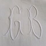 Embroidered old sheet