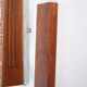 Vintage 1960s wall light, milk glass and bohemian teak.