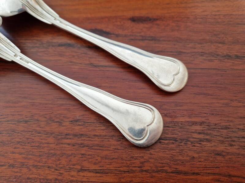 Christofle - Set of 2 table spoons, Chinon violin model, in silver-plated metal